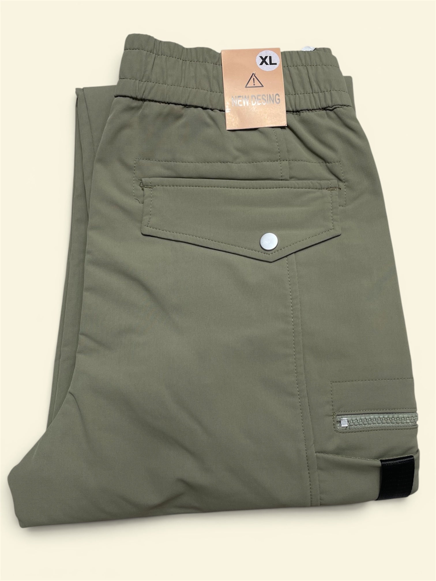 Men’s Premium Wide Leg Cargo Jogger Pant | Elastic Waist Multi-Pocket Casual Trousers