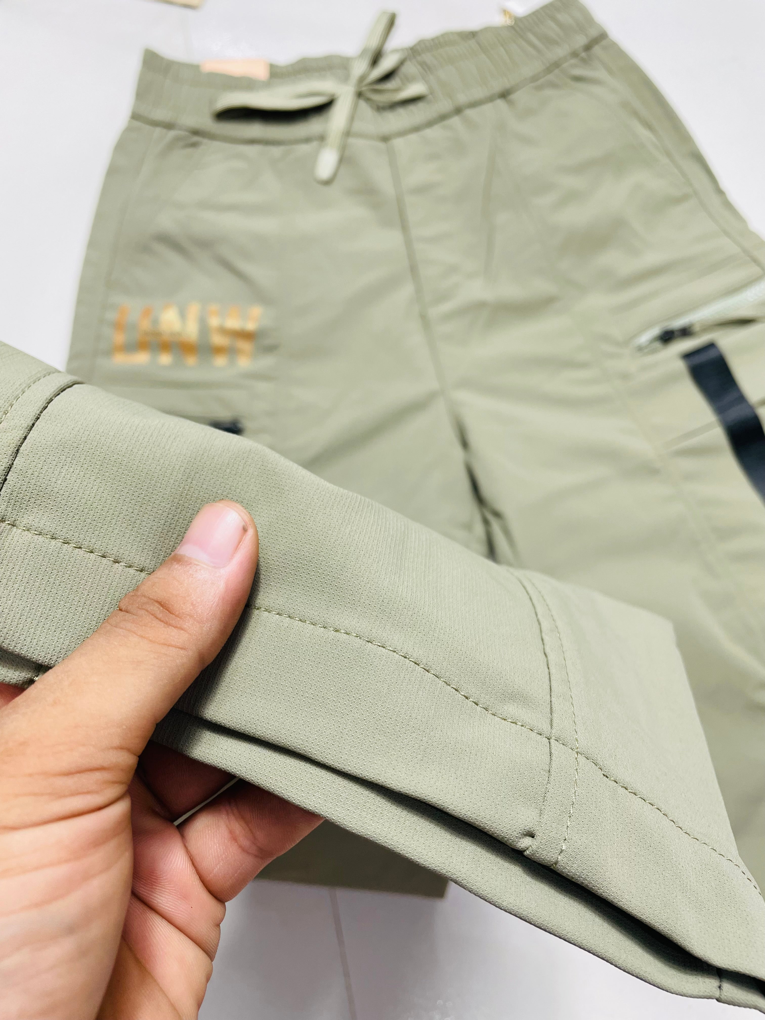 Men’s Premium Wide Leg Cargo Jogger Pant | Elastic Waist Multi-Pocket Casual Trousers
