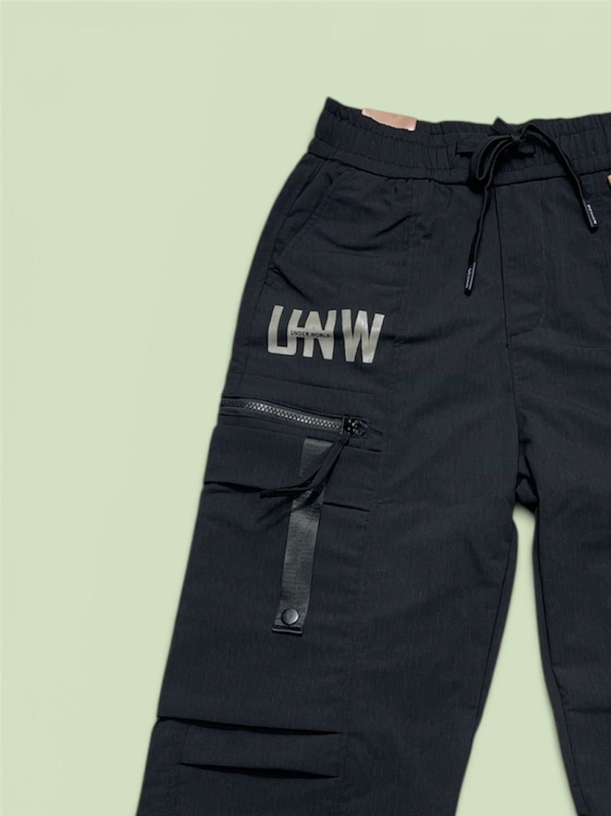 Men’s Premium Wide Leg Cargo Jogger Pant | Elastic Waist Multi-Pocket Casual Trousers