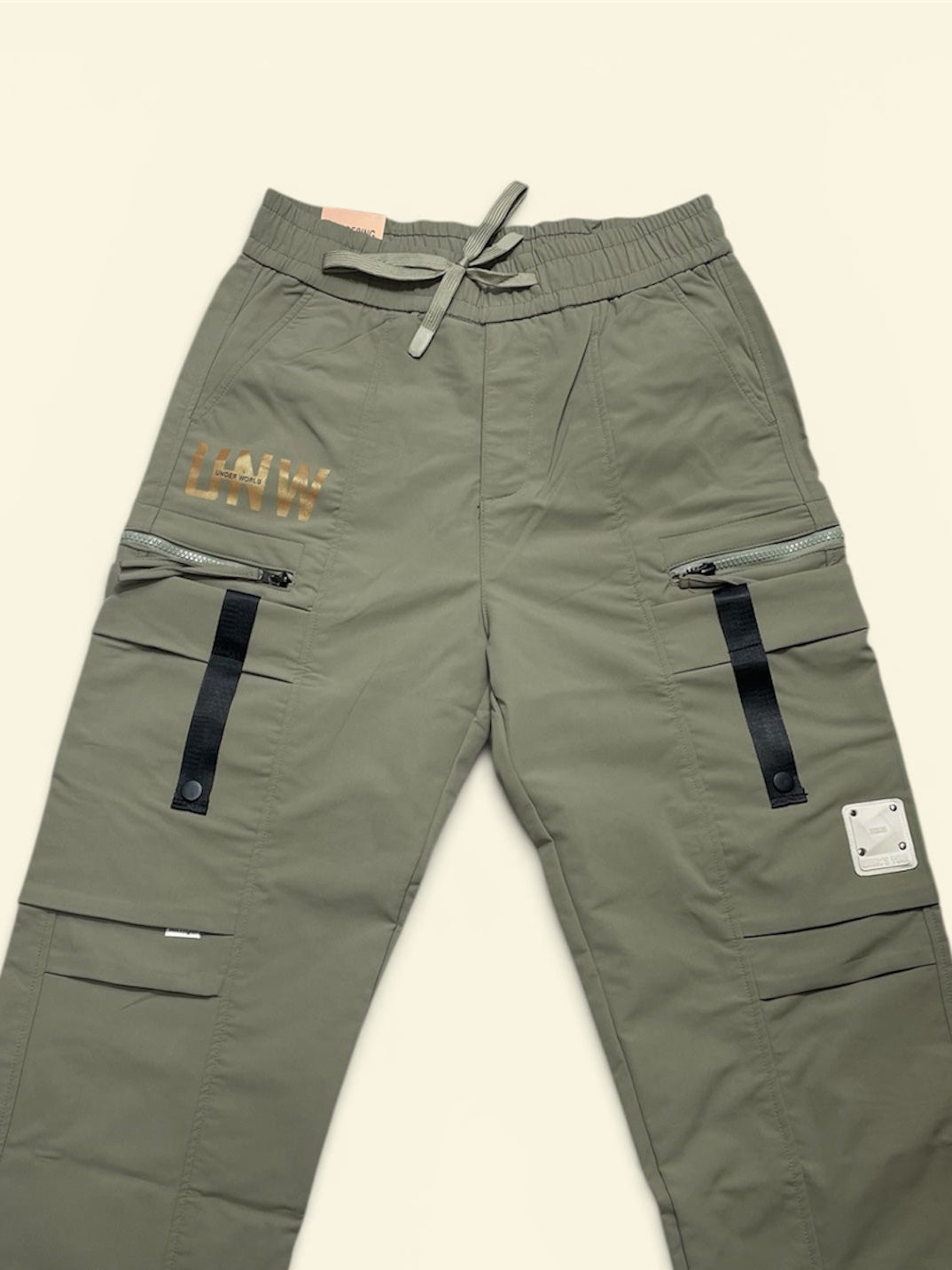 Men’s Premium Wide Leg Cargo Jogger Pant | Elastic Waist Multi-Pocket Casual Trousers