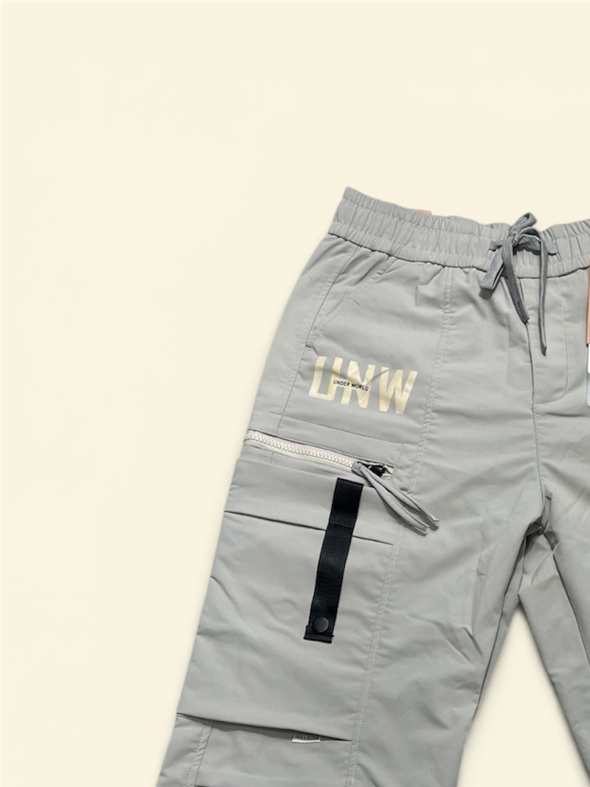 Men’s Premium Wide Leg Cargo Jogger Pant | Elastic Waist Multi-Pocket Casual Trousers