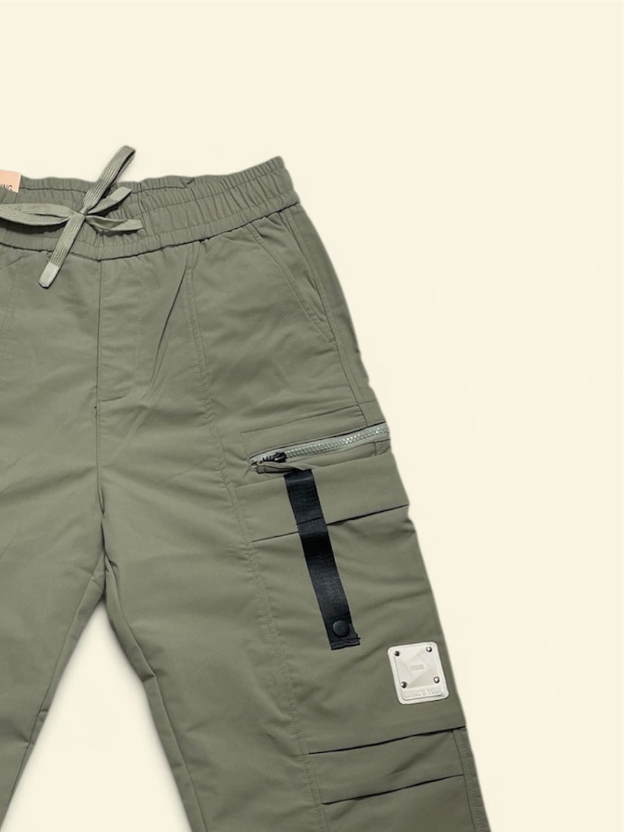 Men’s Premium Wide Leg Cargo Jogger Pant | Elastic Waist Multi-Pocket Casual Trousers