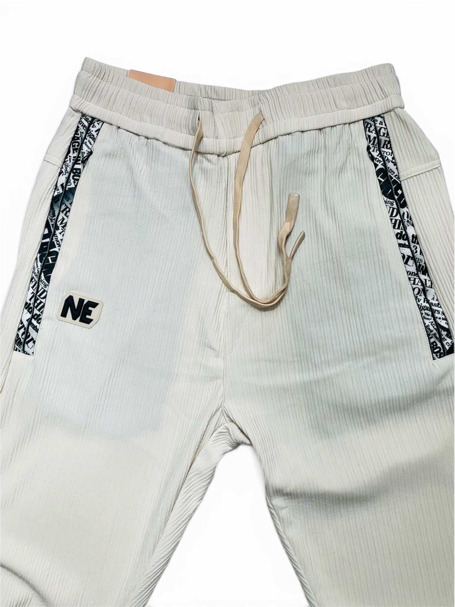 Premium Ribbed Knit Casual Trousers for Men | Comfort Fit Drawstring Pants