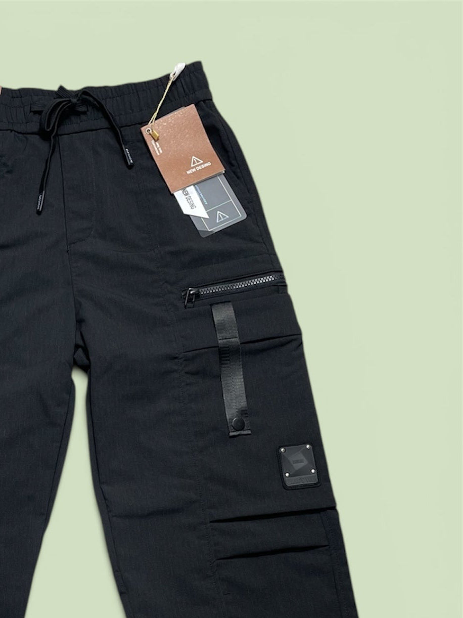 Men’s Premium Wide Leg Cargo Jogger Pant | Elastic Waist Multi-Pocket Casual Trousers