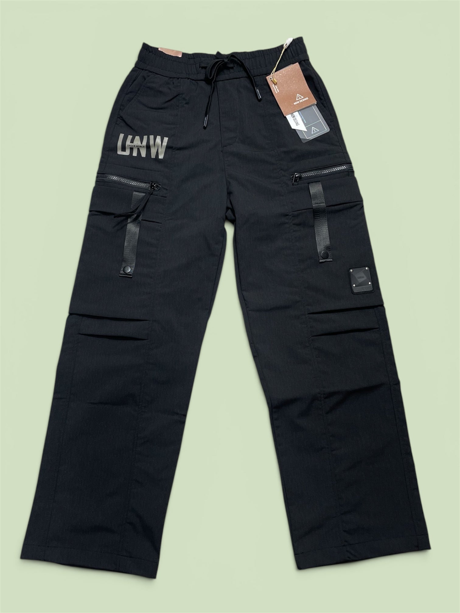 Men’s Premium Wide Leg Cargo Jogger Pant | Elastic Waist Multi-Pocket Casual Trousers