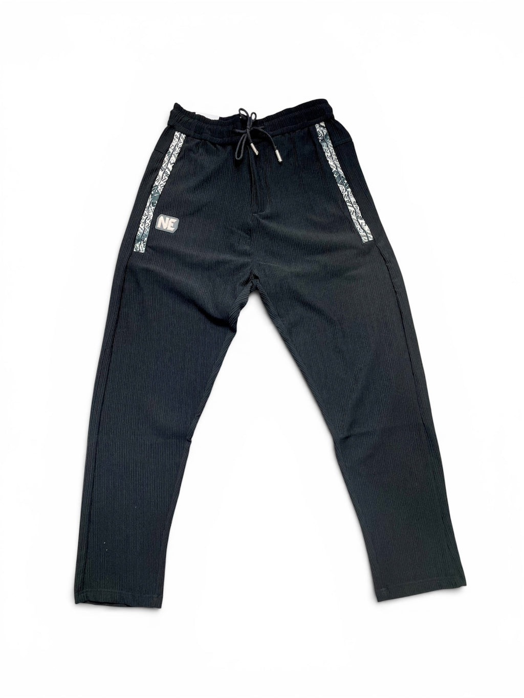 Premium Ribbed Knit Casual Trousers for Men | Comfort Fit Drawstring Pants