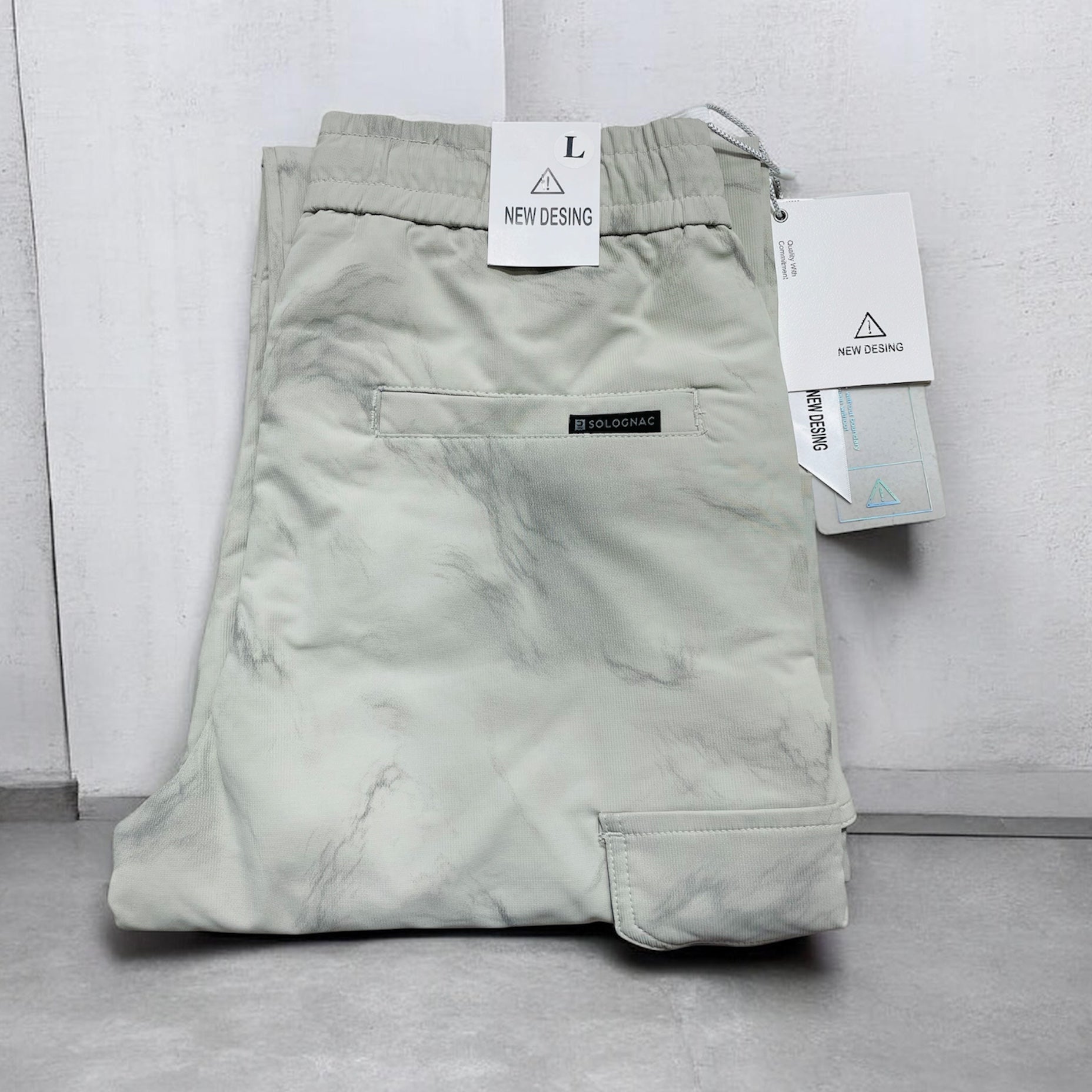 Premium Marble Wash Wide Leg Cargo Pants for Men | 6 Pocket Utility Trousers